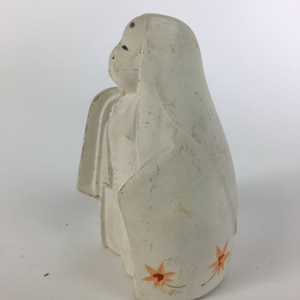 Japanese Kokeshi Doll Vtg Plaster Figurine Kimono Girl Okimono KF552
