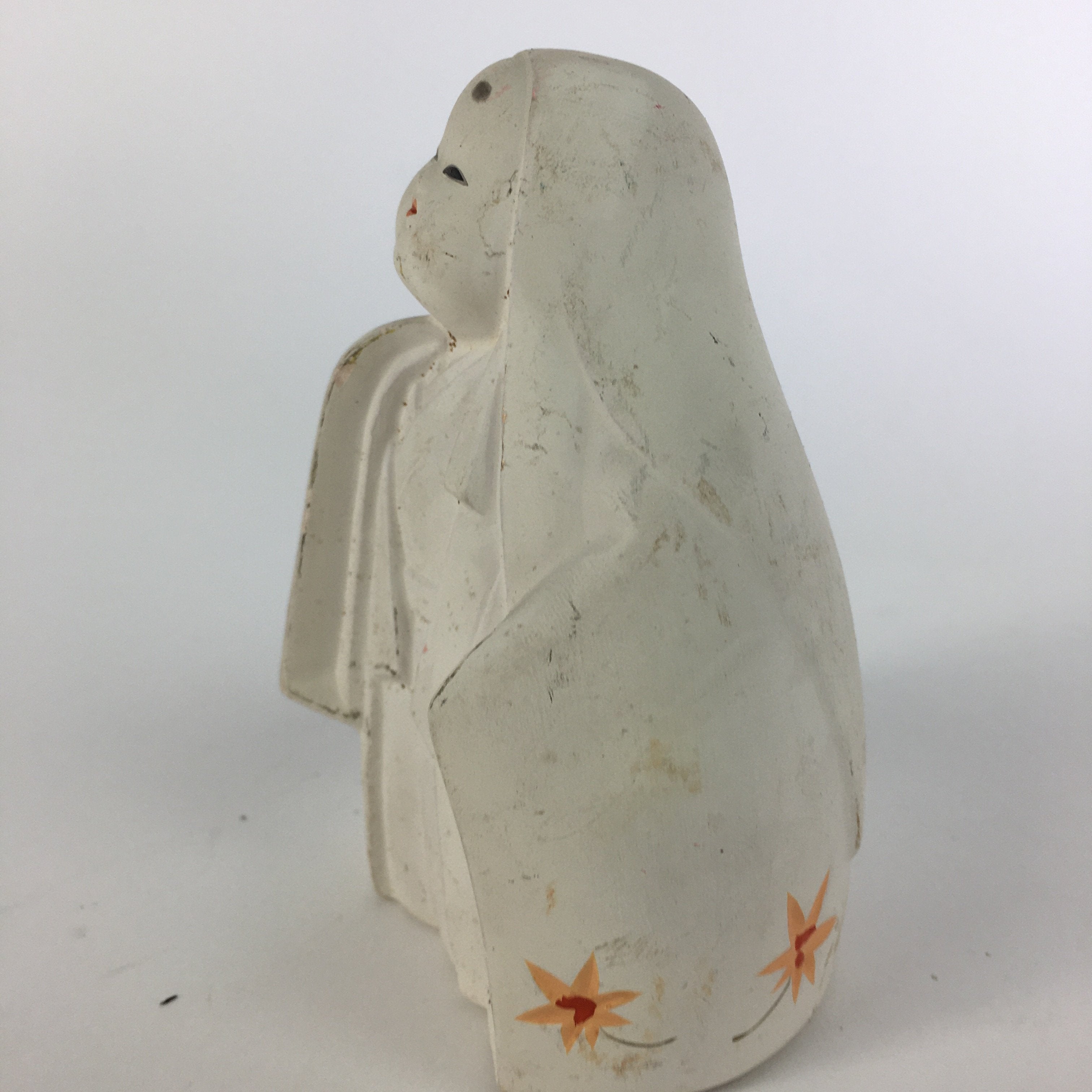Japanese Kokeshi Doll Vtg Plaster Figurine Kimono Girl Okimono KF552