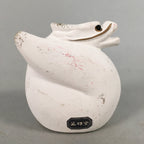 Japanese Kokeshi Doll Vtg Plaster Figurine Zodiac Dragon Okimono White KF529