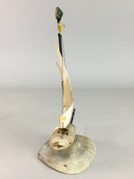 Japanese Kokeshi Doll Vtg Shell Ship Sail Boat Off-White KF263