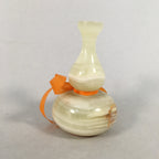 Japanese Kokeshi Doll Vtg Stone Figurine Gourd Lucky Charm White KF525