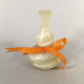 Japanese Kokeshi Doll Vtg Stone Figurine Gourd Lucky Charm White KF525