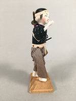 Japanese Kokeshi Doll Vtg Sumurai Kimono Boy Byakkotai Figurine KF544