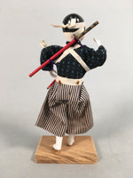 Japanese Kokeshi Doll Vtg Sumurai Kimono Boy Byakkotai Figurine KF544