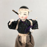 Japanese Kokeshi Doll Vtg Sumurai Kimono Boy Byakkotai Figurine KF544