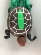 Japanese Kokeshi Doll Vtg Turtle Figurine Fabric Lucky Charm Longevity KF246