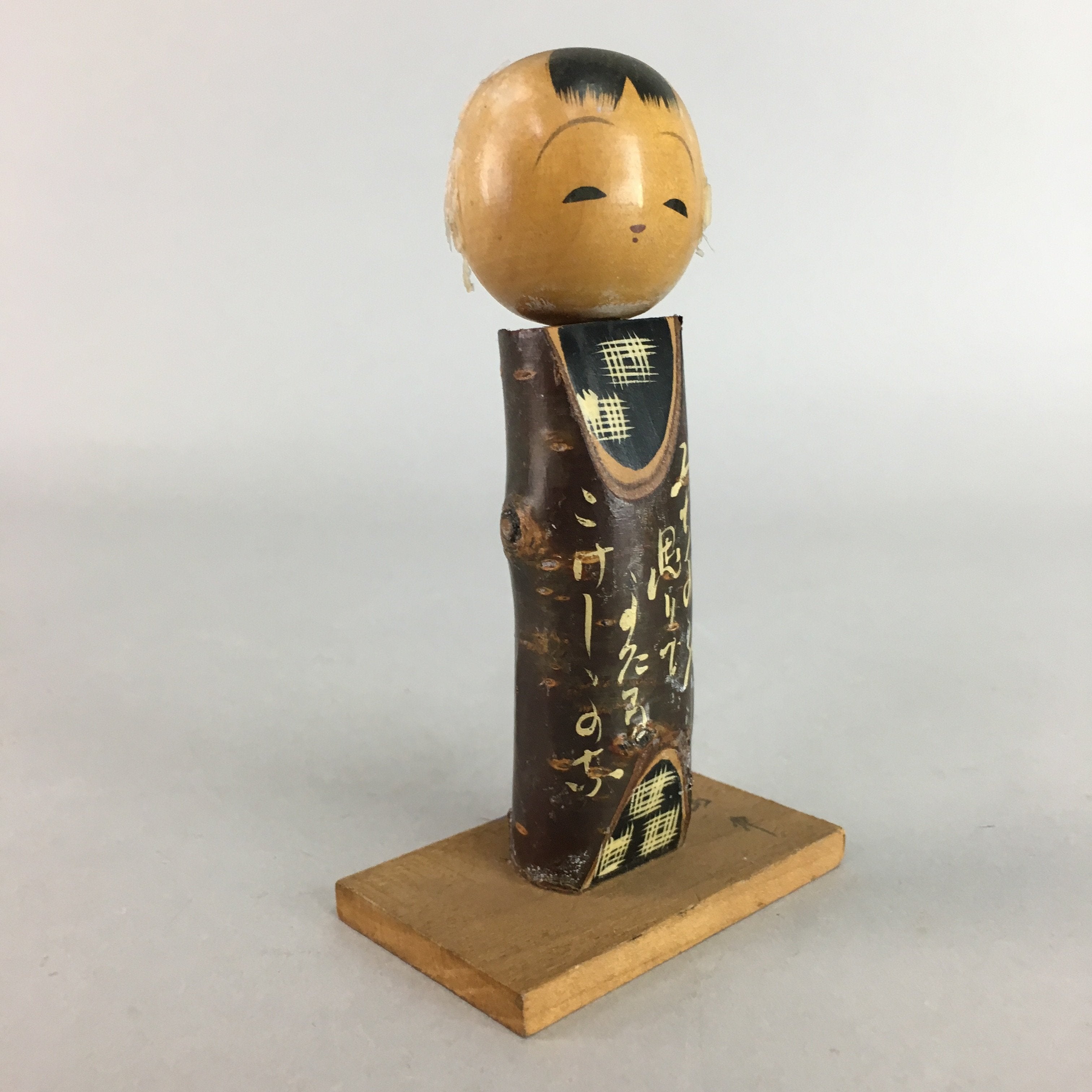 Japanese Kokeshi Doll Vtg Wood Carving Figurine Kamikochi Souvenir KF133