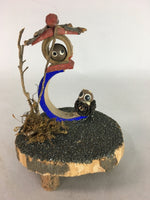 Japanese Kokeshi Doll Vtg Wooden Bamboo Figurine Spirits Fairy Lantern KF206