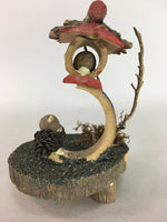 Japanese Kokeshi Doll Vtg Wooden Bamboo Figurine Spirits Fairy Lantern KF206