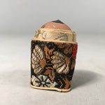 Japanese Kokeshi Doll Vtg Wooden Figurine Baby Swaddle Blanket Gold KF416