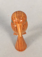Japanese Kokeshi Doll Vtg Wooden Figurine Bird Woodpecker Brown KF499