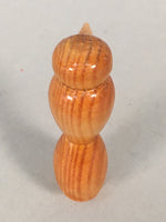 Japanese Kokeshi Doll Vtg Wooden Figurine Bird Woodpecker Brown KF499