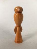 Japanese Kokeshi Doll Vtg Wooden Figurine Bird Woodpecker Brown KF499