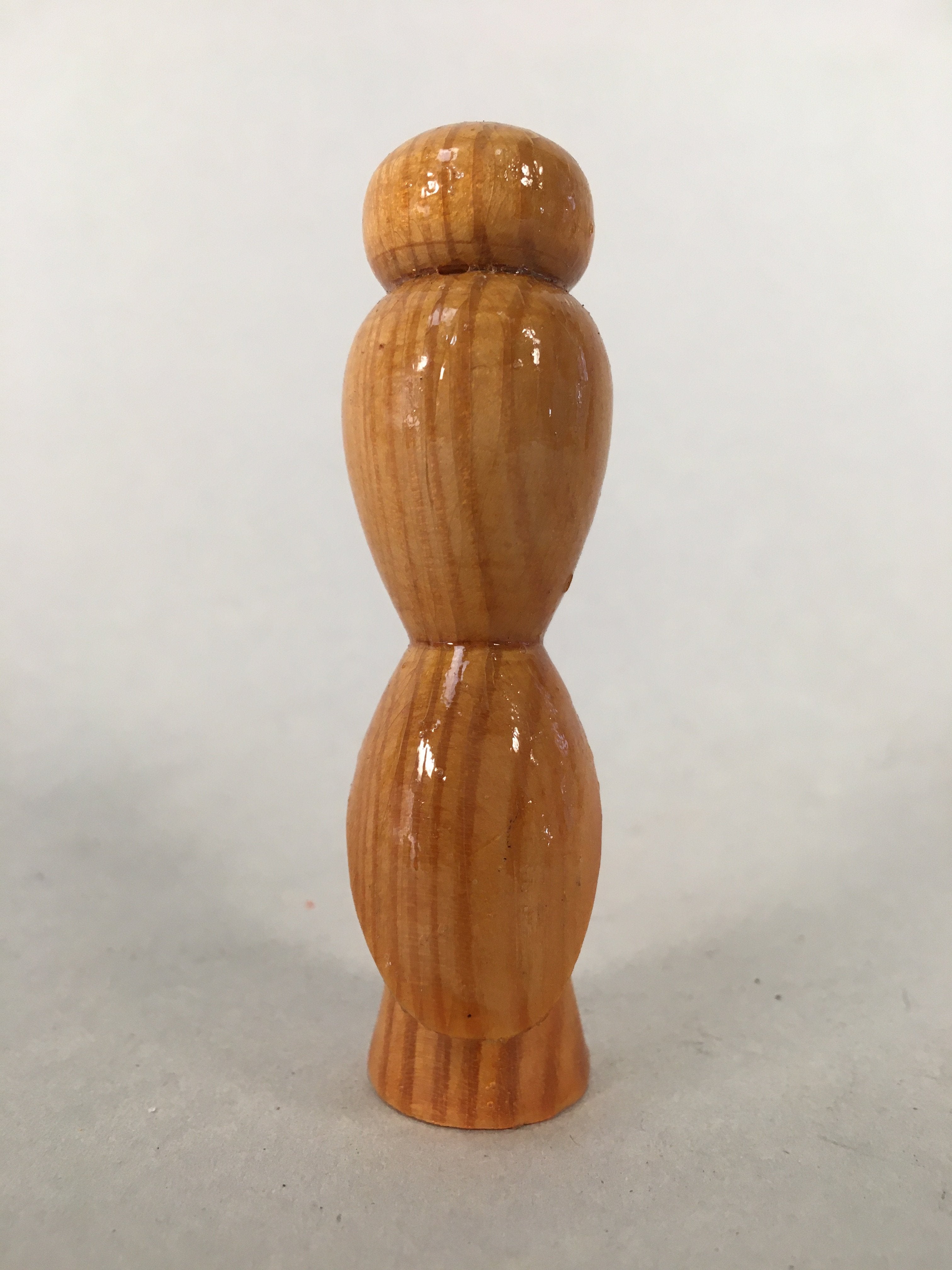 Japanese Kokeshi Doll Vtg Wooden Figurine Bird Woodpecker Brown KF499