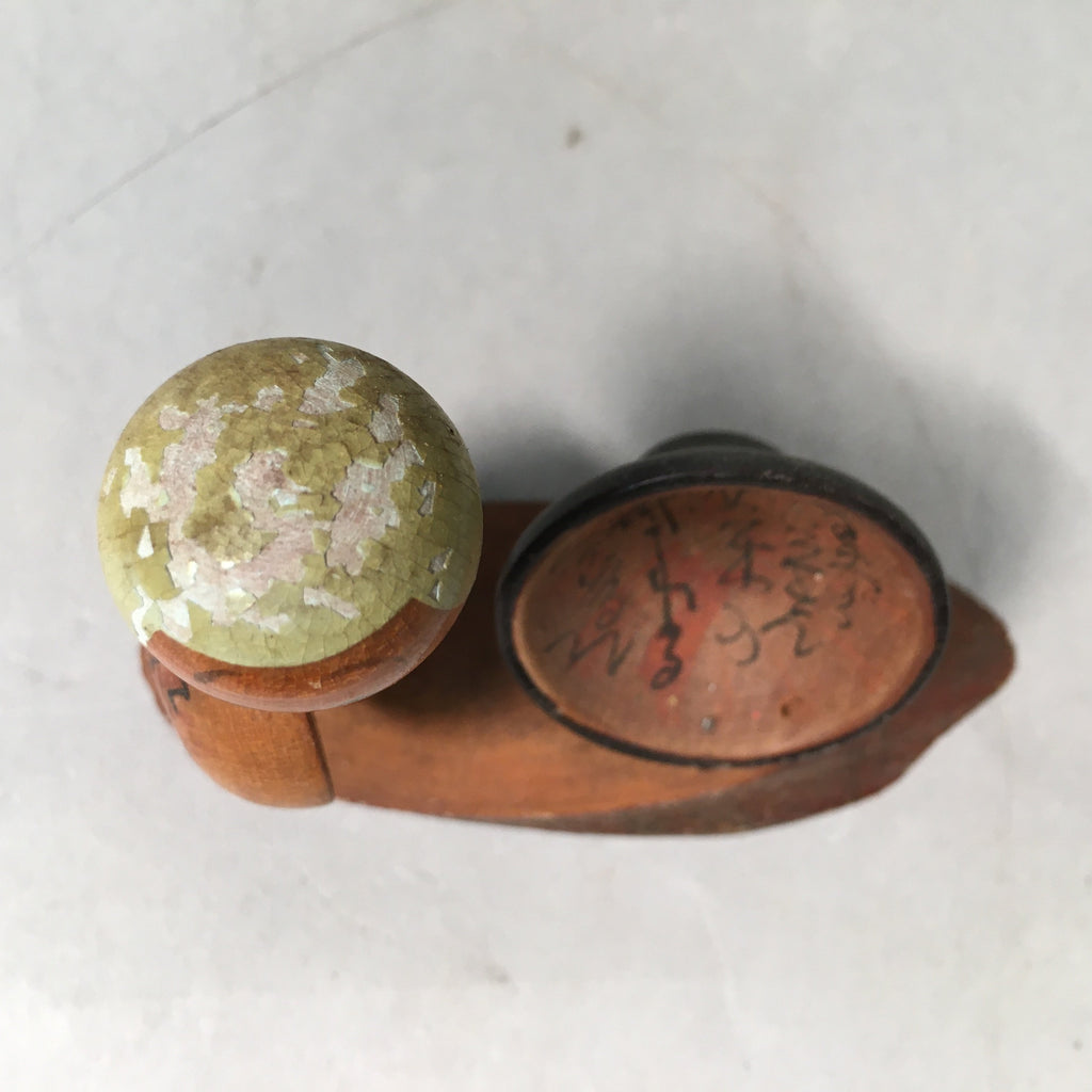 Japanese Kokeshi Doll Vtg Wooden Figurine Eiheiji Temple Shade Kanji Monk KF400