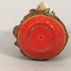 Japanese Kokeshi Doll Vtg Wooden Figurine Girl Child Red Hood Kid KF493