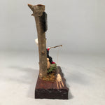 Japanese Kokeshi Doll Vtg Wooden Figurine Girl Fishing Tateshina Lake KF393