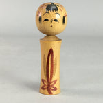 Japanese Kokeshi Doll Vtg Wooden Figurine Hand-Painted Flower Child KF296