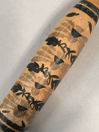 Japanese Kokeshi Doll Vtg Wooden Figurine Kid Child Black Shade KF449