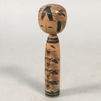 Japanese Kokeshi Doll Vtg Wooden Figurine Kid Child Black Shade KF449
