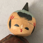 Japanese Kokeshi Doll Vtg Wooden Figurine Kid Child Walnut Gion Kyoto KF489