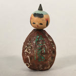 Japanese Kokeshi Doll Vtg Wooden Figurine Kid Child Walnut Gion Kyoto KF489