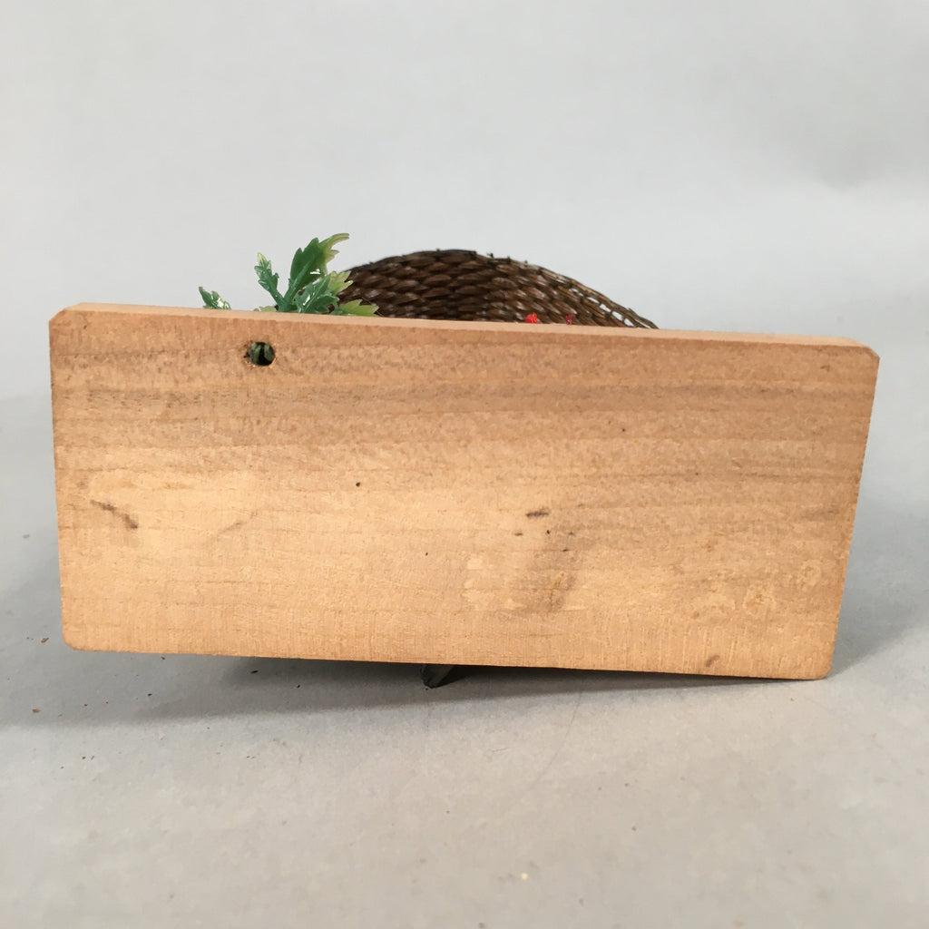 Japanese Kokeshi Doll Vtg Wooden Figurine Kids Hood Kimono Kanji KF506