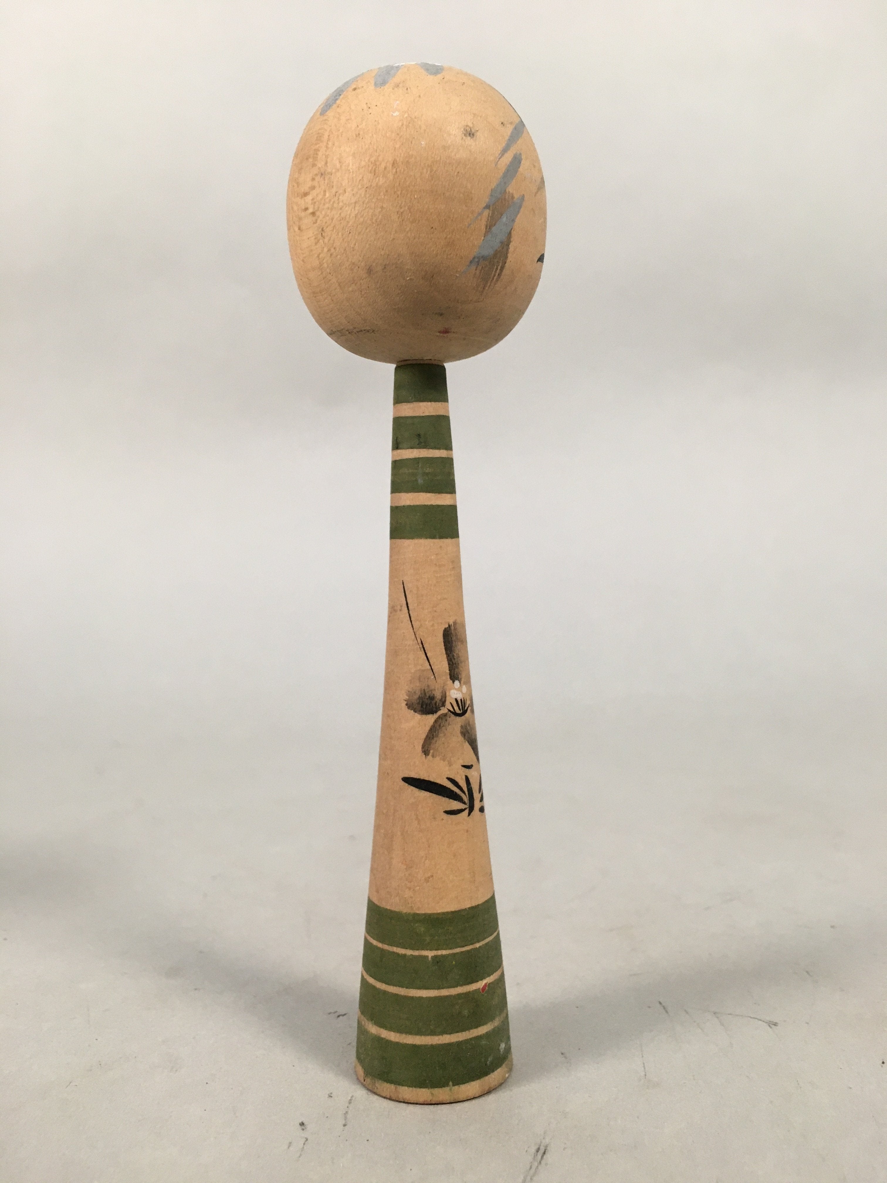 Japanese Kokeshi Doll Vtg Wooden Figurine Long Neck Slim Body Boy KF447