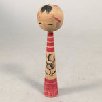 Japanese Kokeshi Doll Vtg Wooden Figurine Long Neck Slim Body Child KF451