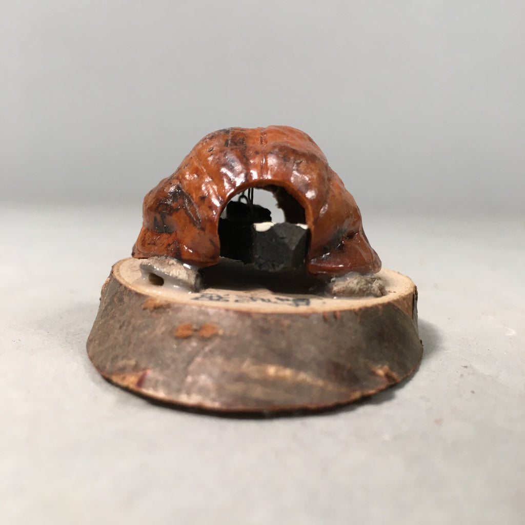 Japanese Kokeshi Doll Vtg Wooden Figurine Mechanical Turtle Nojiri-Ko Lake KF426