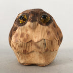 Japanese Kokeshi Doll Vtg Wooden Figurine Owl Bird Lucky Charm Bamboo KF497