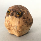 Japanese Kokeshi Doll Vtg Wooden Figurine Owl Bird Lucky Charm Bamboo KF497