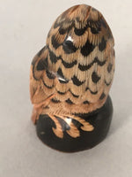 Japanese Kokeshi Doll Vtg Wooden Figurine Owl Bird Lucky Charm KF496