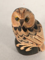 Japanese Kokeshi Doll Vtg Wooden Figurine Owl Bird Lucky Charm KF496