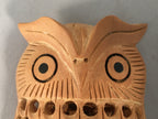 Japanese Kokeshi Doll Vtg Wooden Figurine Owl Bird Lucky Charm Lattice KF498