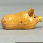 Japanese Kokeshi Doll Vtg Wooden Figurine Pig Animal Brown KF285