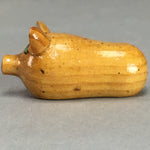 Japanese Kokeshi Doll Vtg Wooden Figurine Pig Animal Brown KF285