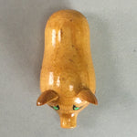 Japanese Kokeshi Doll Vtg Wooden Figurine Pig Animal Brown KF285