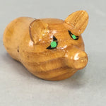 Japanese Kokeshi Doll Vtg Wooden Figurine Pig Animal Brown KF285