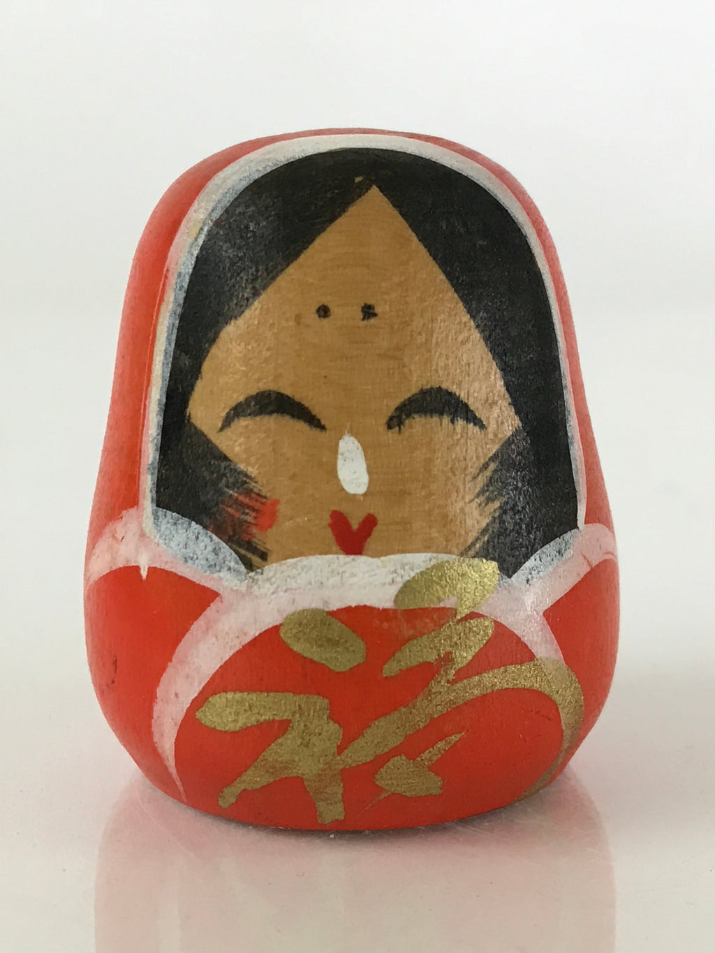 Japanese Kokeshi Doll Vtg Wooden Figurine Princess Fork Craft KF579