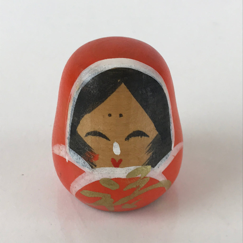 Japanese Kokeshi Doll Vtg Wooden Figurine Princess Fork Craft KF579