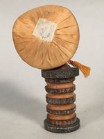 Japanese Kokeshi Doll Vtg Wooden Figurine Raccoon Dog Tanuki Wobbly Head KF481