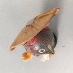 Japanese Kokeshi Doll Vtg Wooden Figurine Raccoon Dog Tanuki Wobbly Head KF481