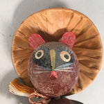 Japanese Kokeshi Doll Vtg Wooden Figurine Raccoon Dog Tanuki Wobbly Head KF481