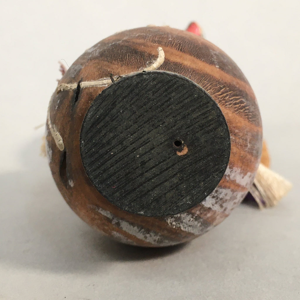Japanese Kokeshi Doll Vtg Wooden Figurine Raccoon Dog Tanuki Wobbly Head KF482