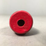 Japanese Kokeshi Doll Vtg Wooden Figurine Red Daruma Fortune Kanji KF385