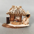 Japanese Kokeshi Doll Vtg Wooden Figurine Snow Thatched Roof House F505