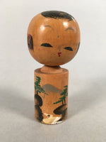 Japanese Kokeshi Doll Vtg Wooden Figurine Traditional Kokeshi Craft KF533