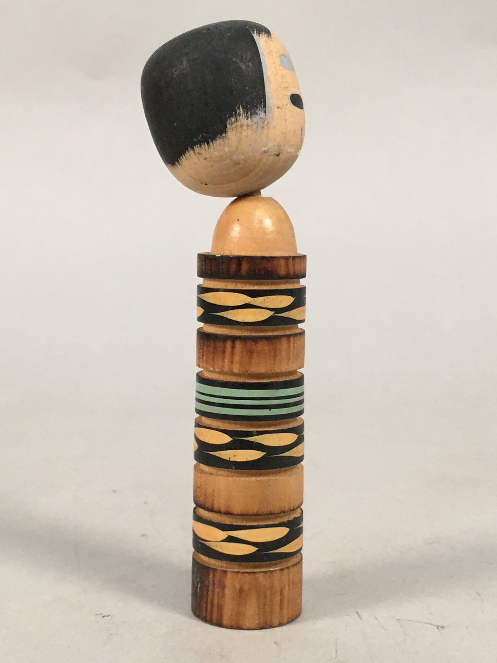 Japanese Kokeshi Doll Vtg Wooden Figurine Wobbly Head Child Kid KF448