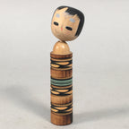 Japanese Kokeshi Doll Vtg Wooden Figurine Wobbly Head Child Kid KF448